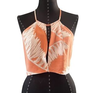 Tropical Halter Crop Top One Size